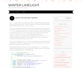 Winterlimelight.com(Winter limelight) Screenshot