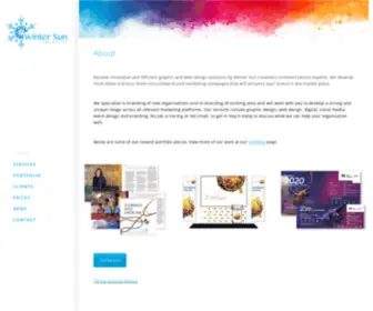 Wintersuncreative.com(Graphic and web design in Newcastle) Screenshot