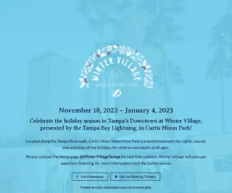 Wintervillagetampa.com(Winter Village at Curtis Hixon Park in Tampa) Screenshot