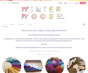 Winterwoodtoys.com.au(Doll and Felt Crafting Supplies) Screenshot