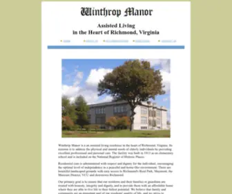 Winthropmanor.com(Winthrop Manor) Screenshot