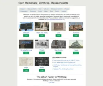 Winthropmemorials.org(Town Memorials) Screenshot