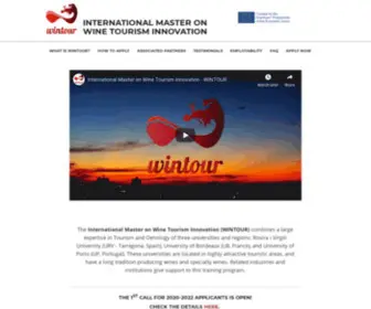 Wintour-Master.eu(The International Master on Wine Tourism Transitions and Innovations (WINTOUR)) Screenshot