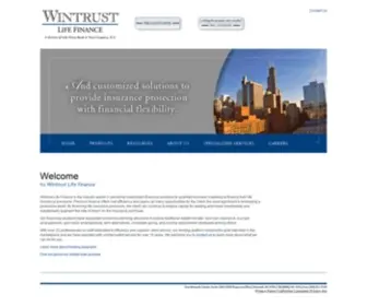 Wintrustlife.com(Wintrust Life Finance) Screenshot