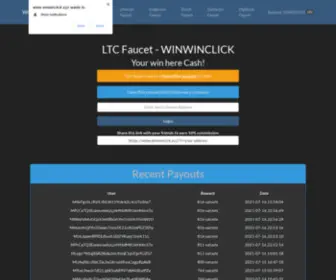 Winwinclick.xyz(LTC Faucet) Screenshot