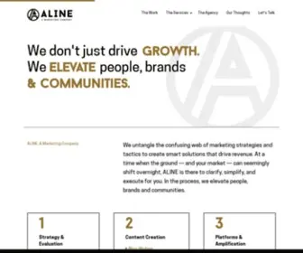 Winwithaline.com(ALINE, A Marketing Company) Screenshot