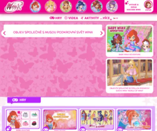 Winx.cz(Winx Club) Screenshot