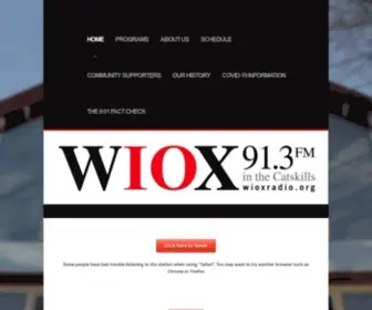 Wioxradio.org(WIOX Home) Screenshot