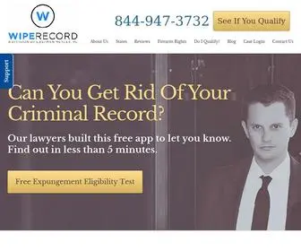 Wiperecord.com(Criminal Record Expungement & Record Sealing) Screenshot
