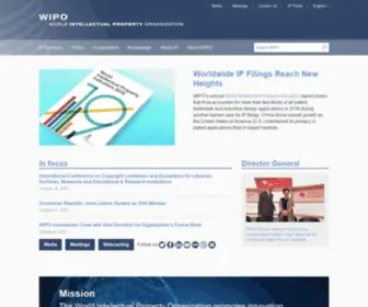 Wipo.org(World Intellectual Property Organization) Screenshot