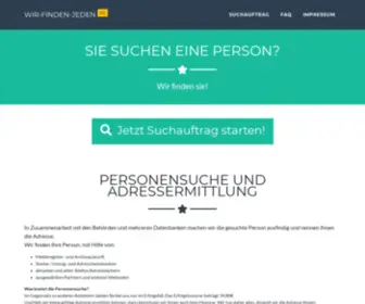 Wir-Finden-Jeden.de(Personensuche und Adressermittlung) Screenshot