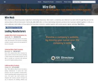 Wire-Cloth.net(Wire Mesh Manufacturers) Screenshot