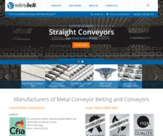 Wirebelt.co.uk(Wire Belt Company UK) Screenshot