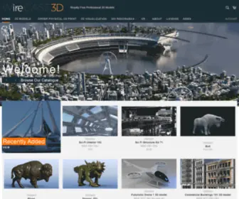 Wirecase3D.com(High end 3D models for sale visualisation VR AR Architecture) Screenshot