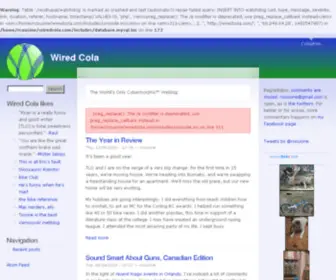 Wiredcola.com(Wired Cola) Screenshot