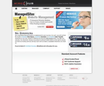 Wiredhub.net(Hosting and Managed Websites) Screenshot