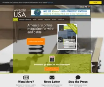 Wiredinusa.com(America's online magazine for wire and cable) Screenshot