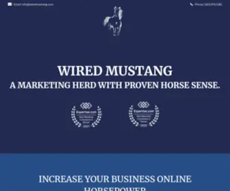 Wiredmustang.com(Equine marketing and and equine websites for equine) Screenshot