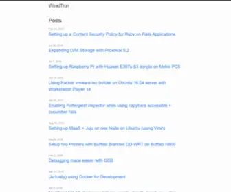 Wiredtron.com(Just a blog tracking all of the technical issues I have run into which I couldn’t find documented elsewhere) Screenshot