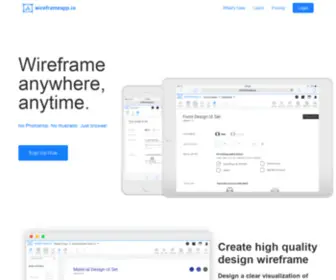 Wireframeapp.io(Create high quality design wireframes) Screenshot