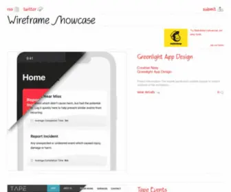 Wireframeshowcase.com(Wireframe Showcase) Screenshot