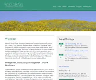 WiregrassCDD.org(Community Development District) Screenshot