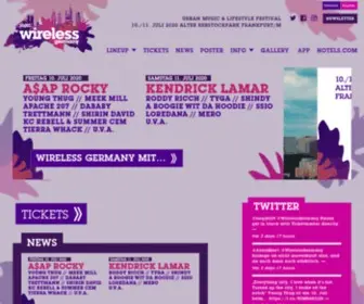 Wireless-Festival.de(Wireless Festival Germany 2021) Screenshot