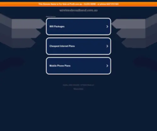 Wirelessbroadband.com.au(wirelessbroadband) Screenshot