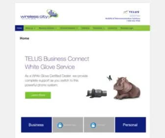 Wirelesscityinc.com(TELUS Mobility & Telecommunication Solutions) Screenshot