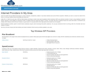 Wirelessispinmyarea.com(Internet Providers In My Area) Screenshot