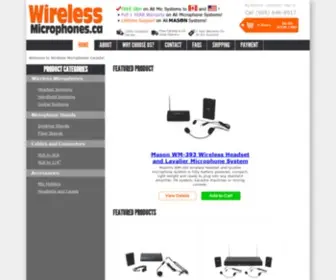 Wirelessmicrophones.ca(Wireless Microphones Canada) Screenshot