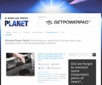 Wirelesspowerplanet.com(Wireless Power Planet) Screenshot