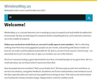 Wirelessway.us(Making the tubes more rural) Screenshot