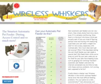 Wirelesswhiskers.com(Automatic Pet Feeder) Screenshot