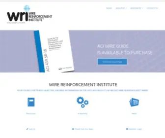 Wirereinforcementinstitute.org(Excellence Set in Concrete) Screenshot