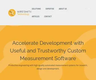 Wiresmithtech.com(Custom Measurement Software for R&D) Screenshot