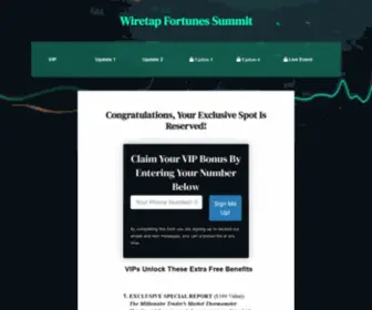 Wiretapfortunessummit.com(True Market Insiders) Screenshot