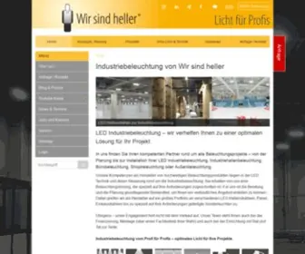 Wirsindheller.de(Industriebeleuchtung von Wir sind heller) Screenshot