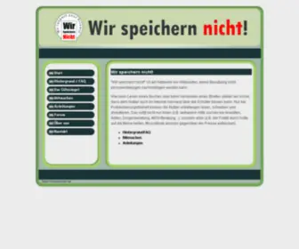 Wirspeichernnicht.de(Wirspeichernnicht) Screenshot