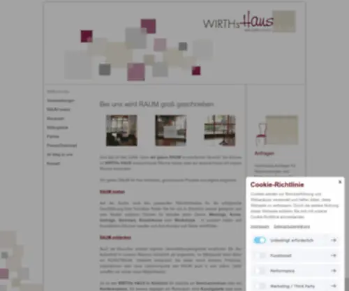 Wirths-Haus.de(Wir geben Ihnen Raum) Screenshot