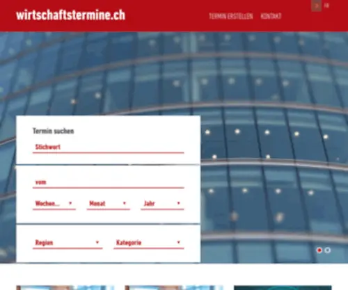 Wirtschaftstermine.ch(Wirtschaftstermine) Screenshot