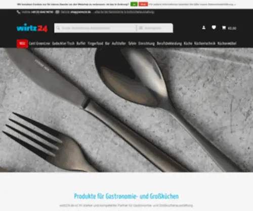 Wirtz24.de(Produkte für Gastronomie) Screenshot