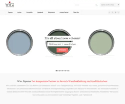 Wirzwelt.ch(Wirz Tapeten AG Online Shop: Onlineshop für Tapeten und Farben) Screenshot