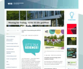 Wis-Potsdam.de(WIS Wissenschaftsetage im Bildungsforum Potsdam) Screenshot