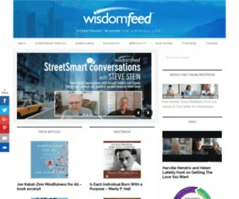 Wisdomfeed.com(StreetSmart Wisdom For A Mindful Life) Screenshot