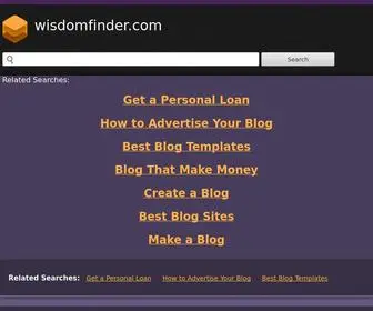 Wisdomfinder.com(Wisdomfinder) Screenshot