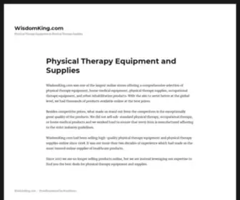 Wisdomking.com(Physical Therapy Equipment & Physical Therapy Supplies) Screenshot