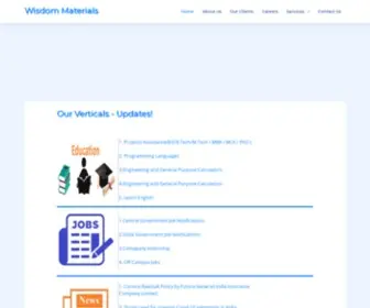 Wisdommaterials.com(Wisdom Materials) Screenshot