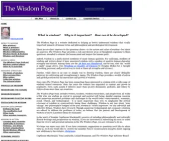 Wisdompage.com(The Wisdom Page) Screenshot