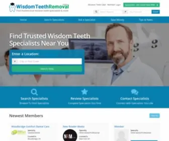 Wisdomteethremoval.com(Find Trusted Local Wisdom Teeth Specialists & More) Screenshot